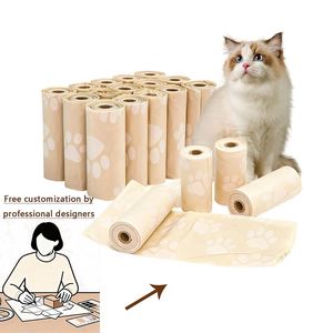 Bolsas para excrementos de perro antibacterianas, impermeables, biodegradables, impresas en flexografía, con asa tipo chaleco, material PLA, para artículos para mascotas, gran éxito de ventas. - Product Image 1
