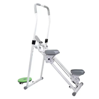 FDFIT Stepper d'escalade pliable en acier pour usage domestique avec compteur et support de téléphone, charge maximale 120 kg, blanc/noir, nouvelle version