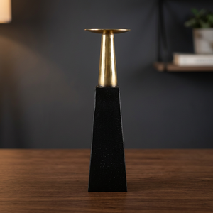 เชิงเทียนทรงกระบอกดีไซน์ทันสมัยเคลือบเงินหรูหรา เป็นมิตรกับสิ่งแวดล้อม - Product Image 1