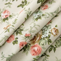 Nappe en coton à motif floral DUOLAI avec 6 serviettes de table assorties Décoration intérieure Linge de table facile à nettoyer Décoration de fête de mariage