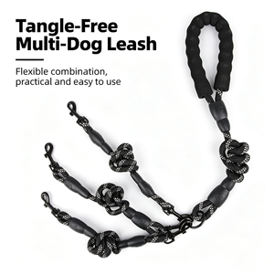 Correa de Tracción Multiusos para Perros, Correa de Tracción para Tres Perros, Correa de Tracción Reflectante y Extraíble para Mascotas - Product Image 5
