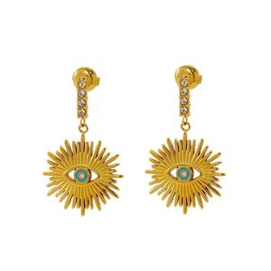 ZOGXIN Gold Devil Eye Drop Earrings With Diamonds For Women Party Jewelry - Product Image 5