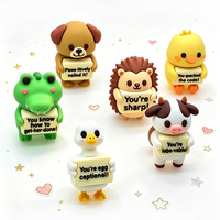 Porte-clés en silicone 3D personnalisé, mignon, en forme de personnage de dessin animé, en PVC, pour sac à dos, pendentif en caoutchouc