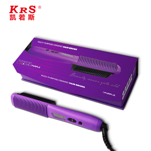 2024 Hot Sale Professional Natural Edge Bling Electric Dryer Straightener Detangling <strong>Hair</strong> Brush - Product Image 4