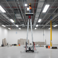 Plateforme élévatrice en aluminium 7,8 m 250 kg à double mât pour rayonnage d'entrepôt, OEM disponible, qualité supérieure garantie