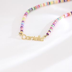 <span class=keywords><strong>Collana</strong></span> con <span class=keywords><strong>Nome</strong></span> Personalizzato in Acciaio Inossidabile Placcato Oro 18K, Ciondolo Trendy con Catena a Maglie, Dropshipping da Agente Shopify - Product Image 3