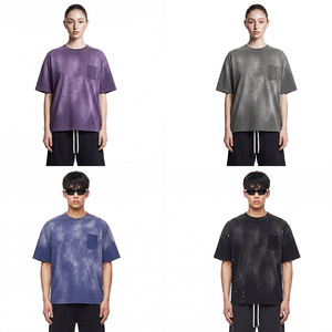 เสื้อยืดแขนสั้นทรงเทรนดี้ ลุคยับๆ ขาดๆ มีกระเป๋า น้ำหนัก 275 กรัม ผ้าฝ้าย 100% ซักแบบสเปรย์ ระบายอากาศได้ดี นุ่มสบาย รับผลิตตามสั่ง ขายส่ง - Product Image 4