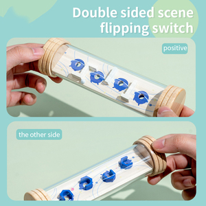 Nouveauté : Jouets sensoriels Montessori en bois pour l'éveil précoce, Labyrinthe de cônes de pluie, Vente directe fabricant, pour enfants garçons et filles - Product Image 4