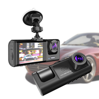 Caméra de tableau de bord 1080P 3 canaux pour voitures avec enregistrement en boucle, grand angle, écran IPS 2 pouces, caméra de voiture