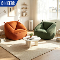 Fauteuil pivotant moderne en tissu MANWAH CHEERS, pivotant à 360° °   Fauteuil rembourré en mousse haute densité pour salon, chambre et hôtel