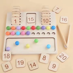 Montessori para niños, operación matemática de madera, juegos de cuentas con Clip, aprendizaje educativo, material didáctico, juguetes para niños y niñas - Product Image 5