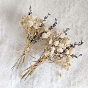Mini Buquê de Lavanda Seca e Gypsophila Preservada para Casamento, Lembrancinha de Madrinha e Decoração de Chá de Panela - Product Image 6