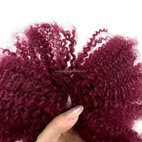 Extensions de cheveux humains vierges non traités Afro Kinky Bouclés 4B 4C en vrac, 8-28 pouces, Afro Kinky Springy Twist