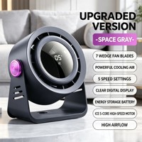 Nuevo Ventilador de Circulación Turbo Portátil Mejorado, 5 Velocidades, Ángulo Ajustable, Control Táctil, Mini Ventilador de Mesa, Venta al Por Mayor