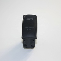 Interruptor de balancín marino a prueba de agua, encendido y apagado, 12V/20A, 24V/10A, 7 pines, luz LED roja DPDT