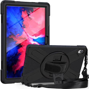 Pour <span class=keywords><strong>tablette</strong></span> <span class=keywords><strong>Lenovo</strong></span> Tab <span class=keywords><strong>P11</strong></span> 2020 TB-J606F, étui en silicone robuste, rotation à 360 degrés, support, <span class=keywords><strong>protection</strong></span> d'écran - Product Image 1