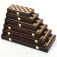 Jeu d'échecs magnétique d'intérieur portable antique fait à la main en bois de haute qualité Puzzle écologique Taille du tournoi Jouet éducatif