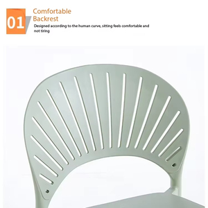 Tabouret <span class=keywords><strong>de</strong></span> <span class=keywords><strong>bar</strong></span> moderne en plastique PP empilable avec dossier pour comptoir <span class=keywords><strong>de</strong></span> cuisine - Product Image 2