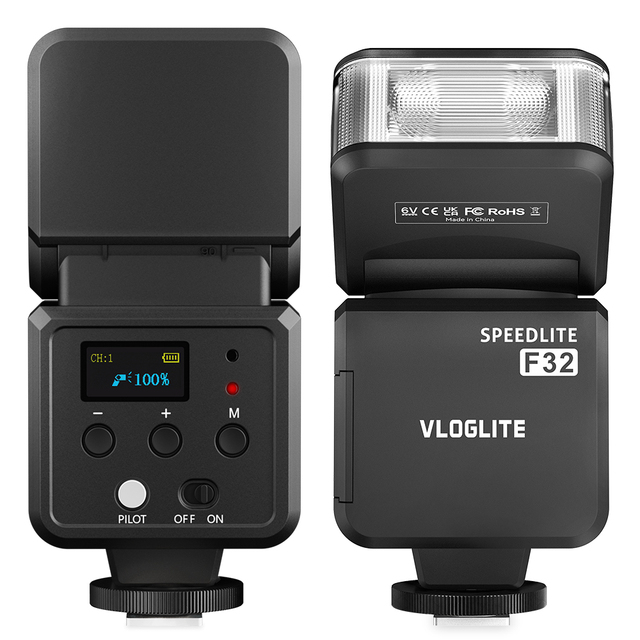 F32 Portable Camera Flash Digital Photography Studio Universal Camera Speedlite Flash for Sony Canon Fuji Nikon Cameras