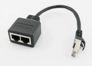 Сетевой разветвитель RJ45 CAT6/5 1 штекер на <span class=keywords><strong>2</strong></span> гнезда Разъем LAN Ethernet соединитель Адаптер кабель Шнур 20 см - Product Image 2