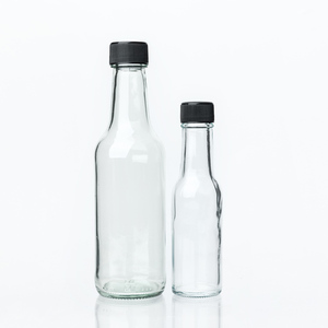 Botellas vacías de perfume de vidrio transparente de 100ml Ensalada de Chile aturdido 5oz 10oz Pimienta <span class=keywords><strong>Tabasco</strong></span> Salsa picante Tapa negra 3oz 5oz 8oz - Product Image 2
