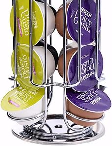 Support de tour rotatif portable en acier inoxydable 24 tasses <span class=keywords><strong>Dolce</strong></span> <span class=keywords><strong>Gusto</strong></span> Présentoir à capsules <span class=keywords><strong>Grande</strong></span> capacité pour le stockage des dosettes de café - Product Image 5