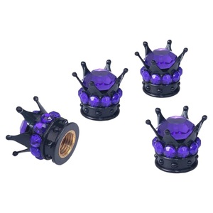 Crown Valve <b>Stem</b> <b>Cap</b> Diamond Encrusted For Tire Upgrade American Mouth Tubeless Rubber 12.8mm Outer Diameter - Product Image 5