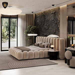 Итальянский дизайн, современная роскошная электрическая кровать размера «King-Size», мебель Фошань, металлический каркас для главной спальни, мебель для виллы в кобуре - Product Image 4