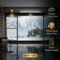 Moustiquaire en maille King Kong pour fenêtre, cadre en aluminium, triple joint, haute transparence, pour balcon et maison