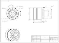 Actuador de Accionamiento Armónico LC 1:50 1:80 1:100, Motor de CC de 36V, Codificador Absoluto Multivuelta, Eje con Brida, 100W para Pinza de Brazo Robótico