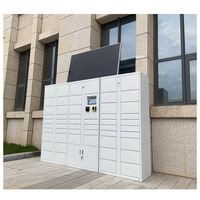 Casier à panneau solaire de plage pièce en espèces paiement par carte de crédit casier de livraison de colis intelligent casier à énergie solaire extérieur