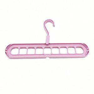 Organizador de Ropa Plegable Multifuncional de Plástico Sostenible de un Solo Nivel con Nueve Orificios, Estante de Almacenamiento para Armario, Colgador Mágico para Balcón - Product Image 5