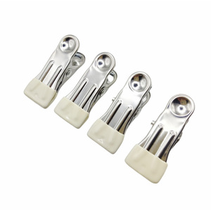 Stainless Steel Clothes Pins With Plastic Coating Durable For Bed Sheets And Quilts Rectangle Shape Compact Design - Product Image 1