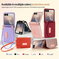 Étui portefeuille antichoc en cuir PU tendance pour fille VIETAO avec support de téléphone et dragonne pour Z Flip