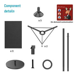 Espositore adesivo rotante in metallo a tre lati per la visualizzazione di magnete da frigorifero - Product Image 4