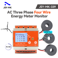 JSY-MK-339 RS485 Modbus-RTU 80A 3P4W Bi-directionnel Din Rail LCD Affichage Compteur D'énergie Moniteur Triphasé 4 Fil Module De Mesure