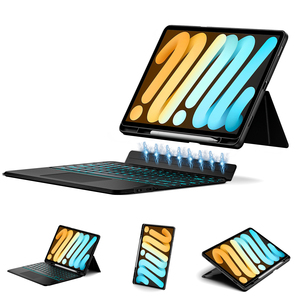 <span class=keywords><strong>Cover</strong></span> per Tastiera Wireless Magnetica Staccabile in TPU+ABS OEM ODM per <span class=keywords><strong>iPad</strong></span> 6a/7a Generazione, Rotazione a 360° con Slot per <span class=keywords><strong>Penna</strong></span> - Product Image 3