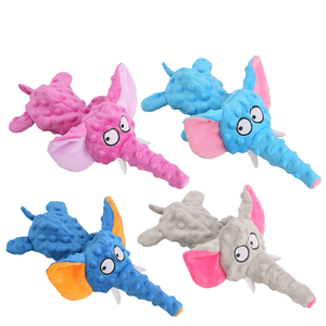 Hot Selling Interactive Elephant-Shaped <b>Plush</b> Pet Chew Toys Eco-Friendly Squeaky Bite-Resistant Animals for Dogs Wholesale - Product Image 1