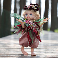 16 Zoll große, weiche Silikon-Reborn-Babypuppe, lebensechte Elfen-Feenpuppe mit eingewachsenem Haar, realistische Neugeborenen-Puppe, Figurenspielzeug, Geschenk