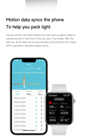 VALDUS Smartwatch VS59 PRO mit Herzfrequenz-, Blutsauerstoff- und Blutdruckmessung, 180 mAh