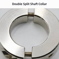 Collier de serrage CNC en acier inoxydable et aluminium, usiné en deux parties, pour arbre rond de machines