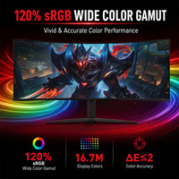 Monitor de Juegos Curvo LCD Ultraancho de 49 Pulgadas 5K, 1ms, 240Hz, Sincronización Adaptativa, Sin Parpadeo, Luz Azul Baja, Soporte Elevador