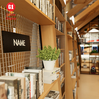Modernes Maßgefertigtes Buchhandlungs-Displayregal Stilvolle Bibliotheks-Vitrinen mit LED-Beleuchtung und Rollleitern
