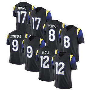 Camisetas de Fútbol Americano Bordadas con los Nuevos Rivalizaciones 2025, 17 Davante Adams, 12 Puka Nacua, 9 Matthew Stafford, 8 Jared Verse - Product Image 1