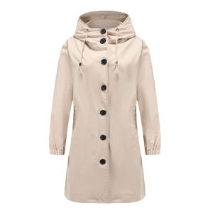 Gabardina con capucha repelente al agua para Otoño e Invierno para <span class=keywords><strong>mujer</strong></span>, Chaqueta larga informal con estampado de conejo, cortavientos holgado para exteriores de talla grande - Product Image 6