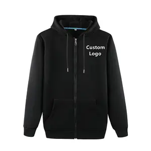 Wholesale OEM Blank Custom Logo Print Unisex Pullover Sweatshirts Custom Pullover Sweater Hoodies With Zipper