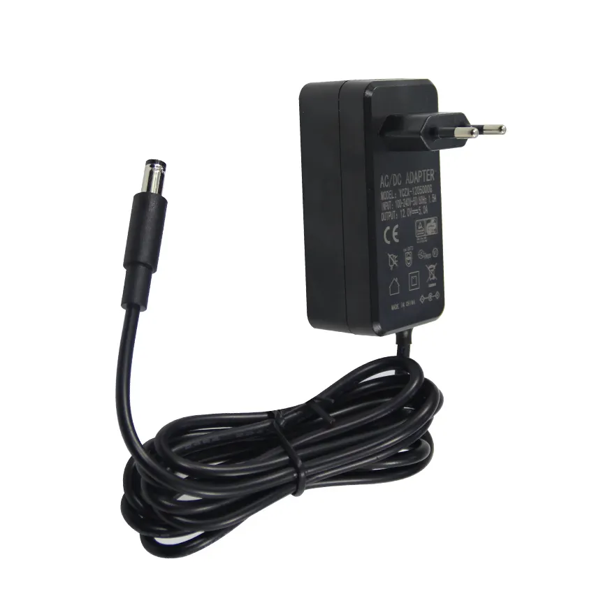 Prise eu noire entrée AC 100V-240V 50 60Hz DC 12V 5000ma adaptateur d'alimentation cc pour caméra de sécurité IP CCTV