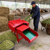 Machine à hacher le fourrage, broyeur d'herbe, déchiqueteur d'ensilage pour le traitement des aliments du bétail, des chèvres et des moutons, machine agricole pour tiges de maïs