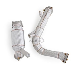 Tuyau de descente en acier inoxydable pour <span class=keywords><strong>Audi</strong></span> <span class=keywords><strong>A5</strong></span> <span class=keywords><strong>40</strong></span> <span class=keywords><strong>TFSI</strong></span> 2.0T <span class=keywords><strong>2020</strong></span>-2025 Coupé <span class=keywords><strong>Sportback</strong></span> Cabriolet Haute Performance avec bouclier d'isolation - Product Image 5