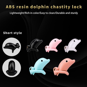 Cage de chasteté en résine pour homme, style mode, avec verrou de chasteté, cage à pénis anti-éjaculation, jouets sexuels SM pour homme, vente en gros - Product Image 3